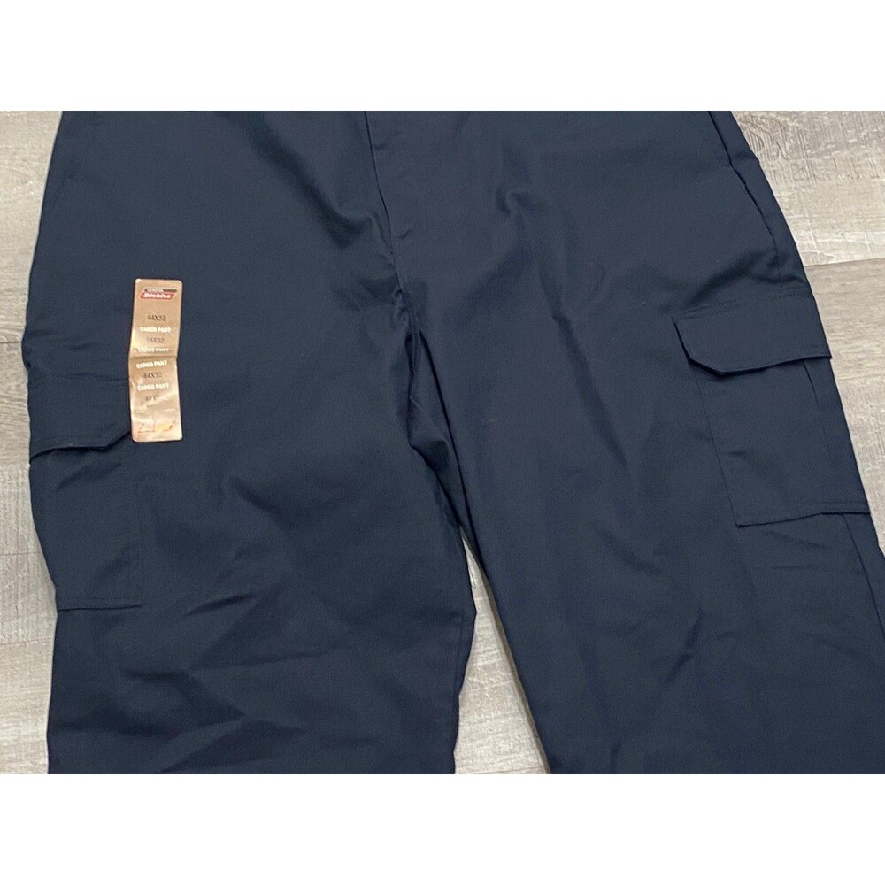 Dickies Mens 44x32 Navy Blue Relaxed Fit Cargo Pants Straight Leg Flex Work pant - Picture 4 of 6